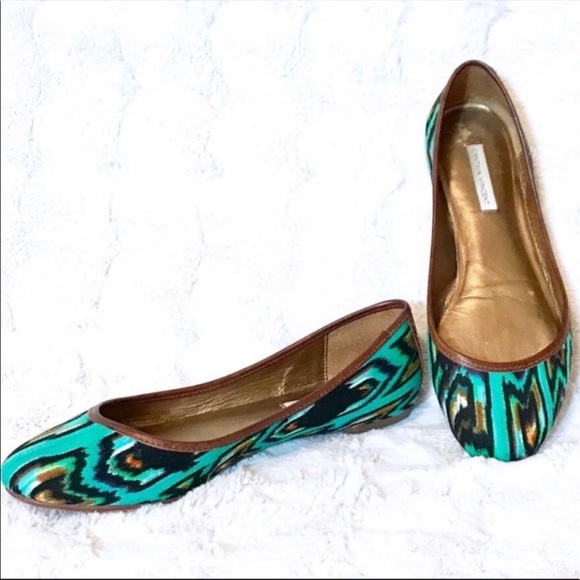 👠Cynthia Vincent Turquoise Slip-On Ballet Flats